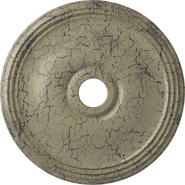Ekena Millwork Theia Ceiling Medallion (Canopies up to 6 3/4"), 24"OD x 3 5/8"ID x 1 3/4"P, Castle Stone Crackle CM24THCSC - main